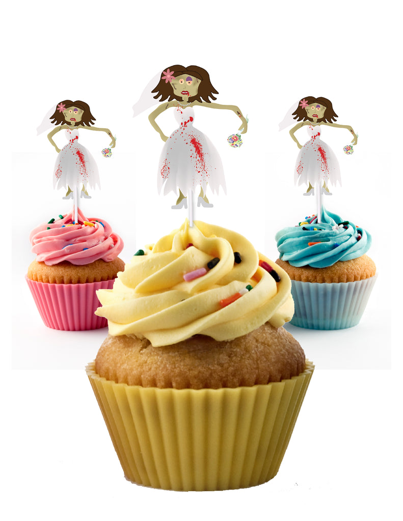 Zombie Bride Cupcake Toppers (12 count)